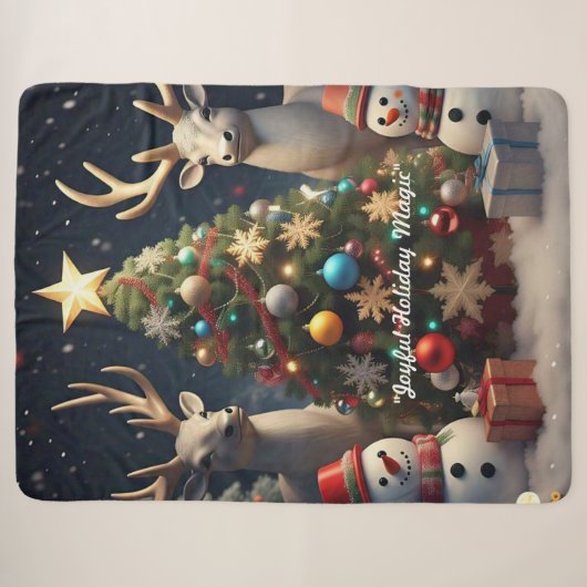 "Weihnachtsbaum-Schmuck-Designs" Sherpadecke (Vorderseite (Horizontal))