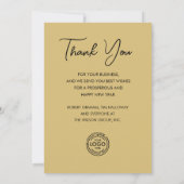 Weihnachtsbaum-Schmuck Geschäft Gruß flach Feiertagskarte (Rückseite)