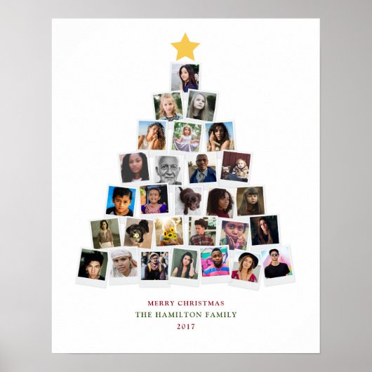 Weihnachtsbaum-Schnappschuss-Kunst Poster (Vorne)