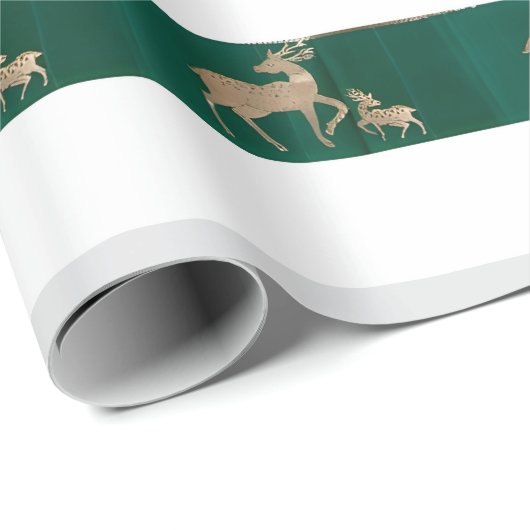 Weihnachtsbaum, Schnee, Hirschpackpapier Geschenkpapier (Rolleneckpunkt)