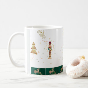 Weihnachtsbaum, Schnee, Hirschpackpapier Kaffeetasse