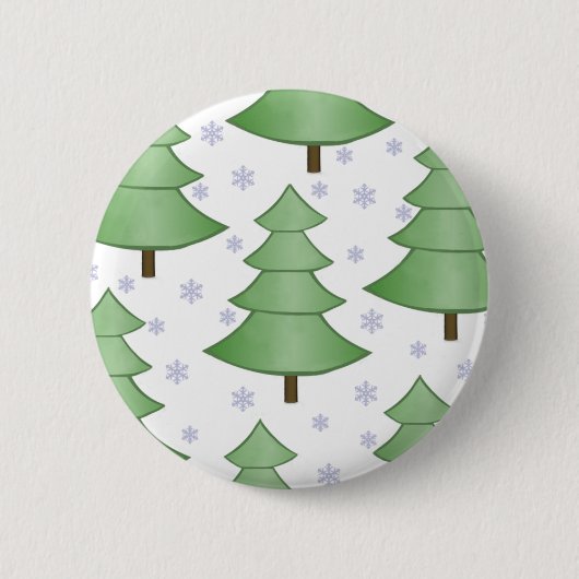 Weihnachtsbaum-Schnee-Knopf Button (Vorderseite)