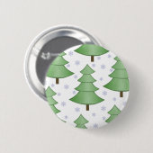 Weihnachtsbaum-Schnee-Knopf Button (Vorne & Hinten)