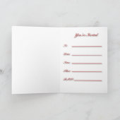 Weihnachtsbaum-Schnee-Kugel-Einladung Einladung (Innenseite)