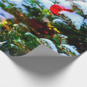 Weihnachtsbaum, Schnee, Licht Geschenkpapier (Ecke)