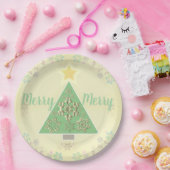 Weihnachtsbaum/Schneeflocke/Rentier Pappteller (Party)