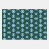 Weihnachtsbaum, Schneeflocke und festliche Symbole Geschenkpapier Set (Vorderseite 3)