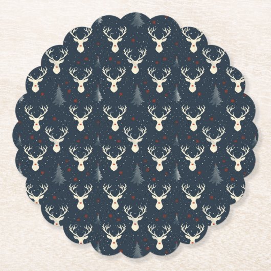 Weihnachtsbaum, Schneeflocke Untersetzer (Vorderseite)