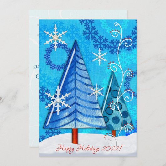 Weihnachtsbaum & Schneeflocken (Vorne/Hinten)