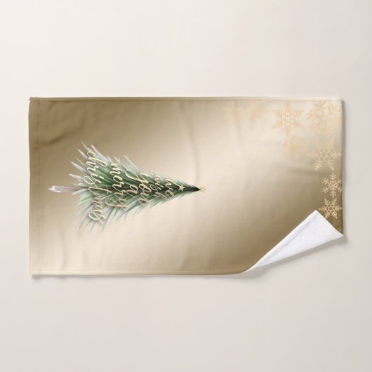 Weihnachtsbaum ,Schneeflocken Badhandtuch Set (Handtuch)