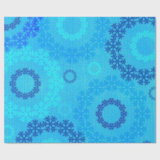 Weihnachtsbaum & Schneeflocken Geschenkpapier (Flach)