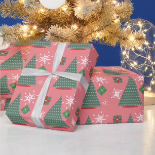 Weihnachtsbaum-Schneeflocken-Geschenkverpackungspa Geschenkpapier