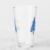 Weihnachtsbaum & Schneeflocken Glas (Rechts)