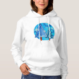 Weihnachtsbaum & Schneeflocken Hoodie