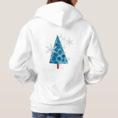 Weihnachtsbaum & Schneeflocken Hoodie (Rückseite)
