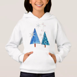 Weihnachtsbaum & Schneeflocken Hoodie