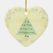 Weihnachtsbaum & Schneeflocken Keramik Ornament (Hinten)