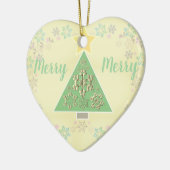 Weihnachtsbaum & Schneeflocken Keramik Ornament (Links)