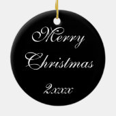 Weihnachtsbaum & Schneeflocken Keramikornament (Hinten)