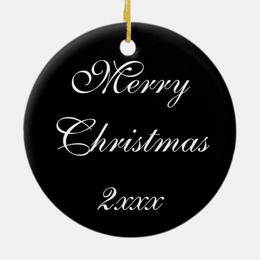 Weihnachtsbaum & Schneeflocken Keramikornament (Hinten)