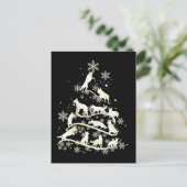 Weihnachtsbaum-Schneeflocken Liebe Postkarte (Stehend Vorderseite)