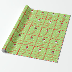 Weihnachtsbaum-Schneeflocken-Santa-Hut Benutzerdef Geschenkpapier