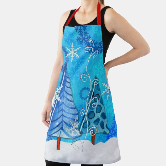 Weihnachtsbaum & Schneeflocken Schürze (InSitu)