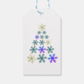 Weihnachtsbaum Schneeflocken Urlaub Geschenkanhänger (Rückseite)