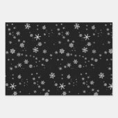 Weihnachtsbaum, Schneeflocken Weihnachtsfeiertage Geschenkpapier Set (Vorderseite)