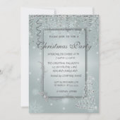 Weihnachtsbaum,Schneeflocken Weihnachtsfest im Unt Einladung (Vorderseite)