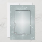 Weihnachtsbaum,Schneeflocken Weihnachtsfest im Unt Einladung (Rückseite)