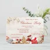 Weihnachtsbaum-Schneeflocken, Weihnachtsfest-Party Einladung (Stehend Vorderseite)