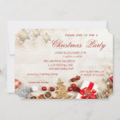 Weihnachtsbaum-Schneeflocken, Weihnachtsfest-Party Einladung (Vorderseite)