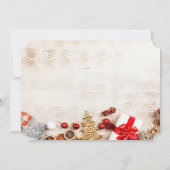 Weihnachtsbaum-Schneeflocken, Weihnachtsfest-Party Einladung (Rückseite)