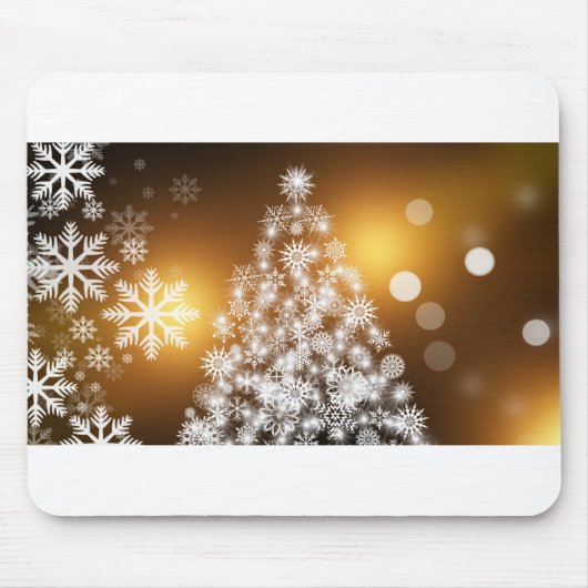 Weihnachtsbaum Schneeflocken Weihnachtskarte Weihn Mousepad (Vorne)