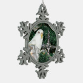 Weihnachtsbaum Schneeflocken Zinn-Ornament (Links)