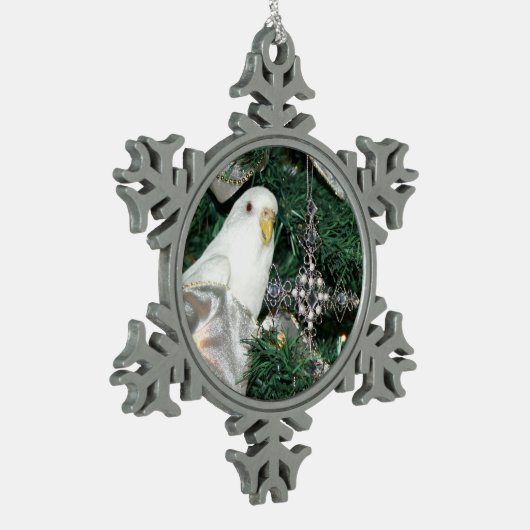 Weihnachtsbaum Schneeflocken Zinn-Ornament (Links)