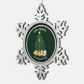 Weihnachtsbaum Schneeflocken Zinn-Ornament (Rechts)