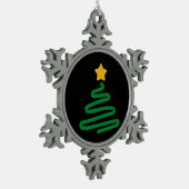 Weihnachtsbaum Schneeflocken Zinn-Ornament (Links)