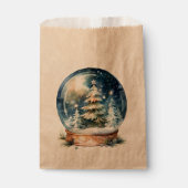 Weihnachtsbaum-Schneekugel Geschenktütchen (Vorderseite)