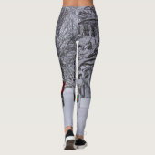 Weihnachtsbaum, Schneemann, Schneeszene Foto Leggi Leggings (Rückseite)