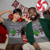 Weihnachtsbaum, Schneemann, Schneeszene Unisex Dun T-Shirt