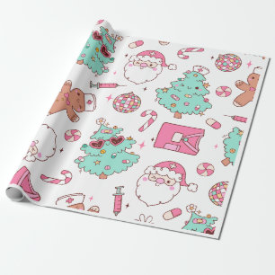 Weihnachtsbaum Schneemann Weihnachtsfeier  I Geschenkpapier
