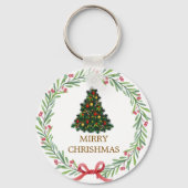 Weihnachtsbaum Schneemann Weihnachtsfeier I Schlüsselanhänger (Vorderseite)