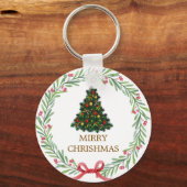 Weihnachtsbaum Schneemann Weihnachtsfeier I Schlüsselanhänger (Vorderseite)
