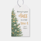 Weihnachtsbaum-Schul-Lehrer-Dankeschön-Feiertag Geschenkanhänger (Vorderseite)