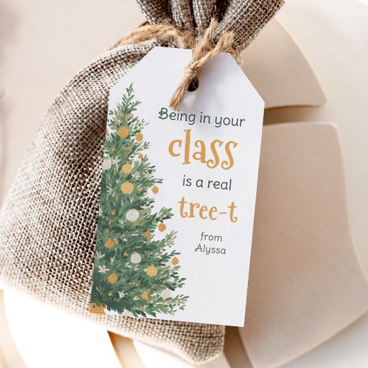 Weihnachtsbaum-Schul-Lehrer-Dankeschön-Feiertag Geschenkanhänger