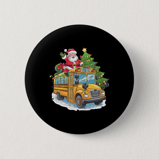 Weihnachtsbaum-Schulbusfahrer-Kostüm für Erwachsen Button (Vorderseite)