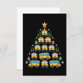 Weihnachtsbaum Schule Bus Funny Driver Xmas RSVP Karte (Vorne/Hinten)