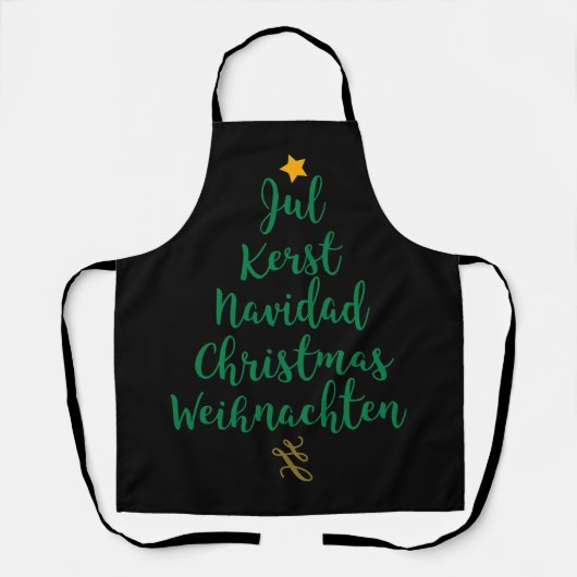 Weihnachtsbaum Schürze (Vorderseite)